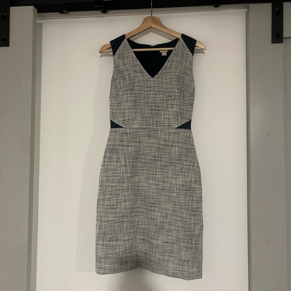 J Crew Navy & white dress - Picture 4 of 7